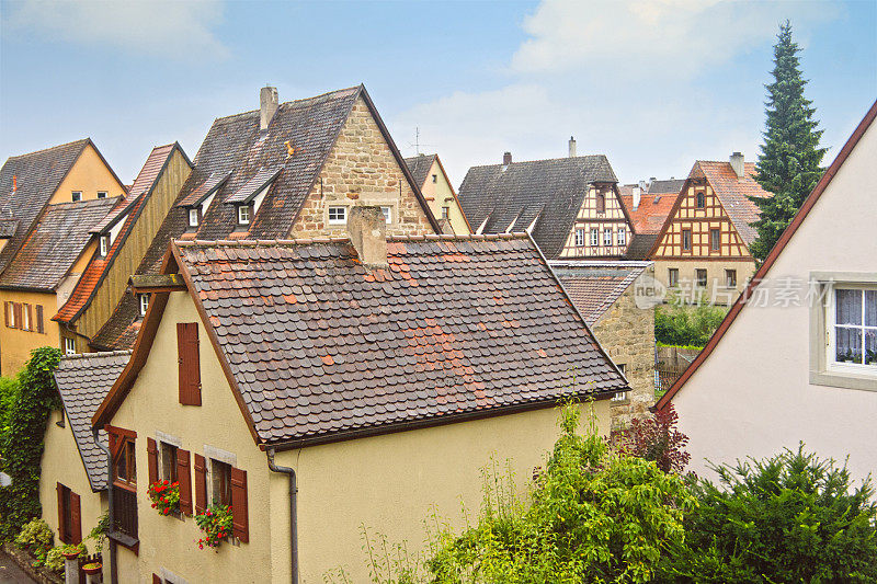 德国巴伐利亚州Rothenburg ob der Tauber的建筑外观